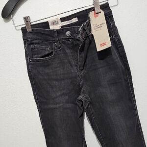 Levi's Dark Gray High-Rise Skinny Jeans Sz25